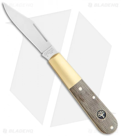 Boker Barlow Expedition 3.25" Traditional Pocket Knife Green Micarta Brass 3 Boker Barlow Expedition 3.25" Traditional Pocket Knife Green Micarta Brass
