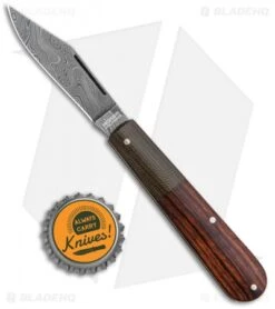 Boker Barlow Integral Slip Joint Leopard Damascus Knife Desert Ironwood (3.25") -Knief Weapon Boker Barlow Integral Pocket Knife Desert Ironwood Leapord Damascus 100501DAM BHQ 120615 jr bottlecap