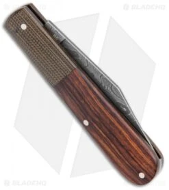 Boker Barlow Integral Slip Joint Leopard Damascus Knife Desert Ironwood (3.25") -Knief Weapon Boker Barlow Integral Pocket Knife Desert Ironwood Leapord Damascus 100501DAM BHQ 120615 jr side