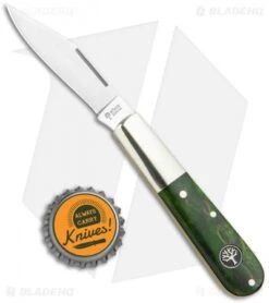 Boker Barlow Pocket Knife Green Curly Birch Wood (3.3" Satin) 118941 -Knief Weapon Boker Barlow Pocket Knife Green Curly Birch Wood 118941 BHQ 120613 jr bottlecap