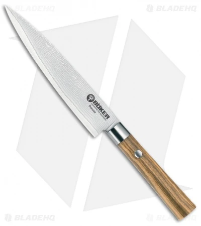 Boker Damascus Olive 3-Piece Kitchen Knife Set Olive Wood 5 Boker Damascus Olive 3-Piece Kitchen Knife Set Olive Wood - Image 3