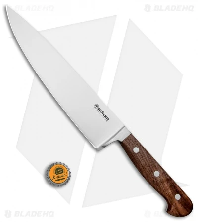 Boker Heritage 8" Chef Kitchen Knife Walnut Wood 6 Boker Heritage 8" Chef Kitchen Knife Walnut Wood - Image 4