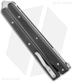 Boker Plus Balisong Tactical Large Butterfly Knife Black G-10 (4.2" Satin) -Knief Weapon Boker Plus Balisong Tactical Large Butterfly Black G 10 Satin BHQ 120629 jr side 2