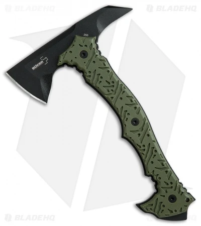 Boker Plus Chicken Hawk 9" Tomahawk Axe OD Green G-10 / SK5 Steel 09BO114 2 Boker Plus Chicken Hawk 9" Tomahawk Axe OD Green G-10 / SK5 Steel 09BO114