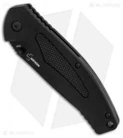Boker Plus Gemini NGA Spring Assisted Knife Black Polymer (3.18" Black Serr) -Knief Weapon Boker Plus Gemini NGA Black black serr BHQ 80765 er spine