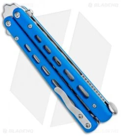 Boker Plus Mini Balisong Trainer Blue G-10 (3.25" Satin) 01BO715SOI 8 Boker Plus Mini Balisong Trainer Blue G-10 (3.25" Satin) 01BO715SOI -Knief Weapon Boker Plus Mini Balisong Trainer Blue Holes G 10 Satin 01BO715SOI BHQ 99636 jr side