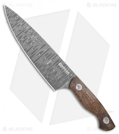 Boker Vox Saga 7.75" Damascus Chef's Kitchen Knife Castle Wood 3 Boker Vox Saga 7.75" Damascus Chef's Kitchen Knife Castle Wood