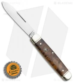 Boker Cattle Knife 4.5" Pocket Knife Curly Birch -Knief Weapon Boker Traditional Cattle Knife 4.45in Curly Birch 110910 BHQ 111599 LS Bottlecap