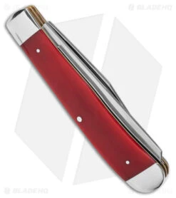 Boker Trapper Traditional Pocket Knife Smooth Red Bone (3.2" Satin) 8 Boker Trapper Traditional Pocket Knife Smooth Red Bone (3.2" Satin) -Knief Weapon Boker Trapper Traditional Pocket Knife Smooth Red Bone Satin D2 BHQ 146648 td side