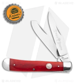 Boker Trapper Traditional Pocket Knife Smooth Red Bone (3.2" Satin) 9 Boker Trapper Traditional Pocket Knife Smooth Red Bone (3.2" Satin) -Knief Weapon Boker Trapper Traditional Pocket Knife Smooth Red Bone Satin D2 BHQ 146648 td size
