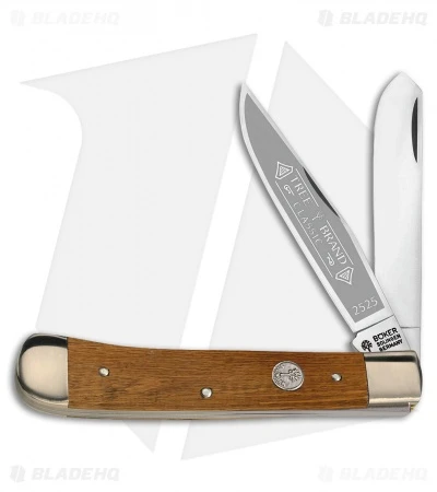 Boker Trapper Pocket Knife 4.25" Whiskey Barrel Wood (110493TWB) 3 Boker Trapper Pocket Knife 4.25" Whiskey Barrel Wood (110493TWB)