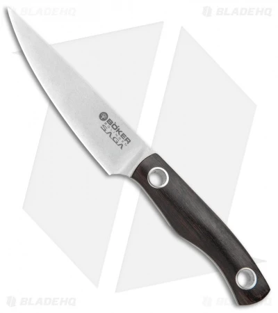 Boker Vox Saga 3.75" Paring Kitchen Knife Grenadill Wood 3 Boker Vox Saga 3.75" Paring Kitchen Knife Grenadill Wood