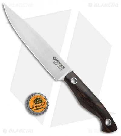 Boker Vox Saga 6" Utility Kitchen Knife Grenadill Wood 6 Boker Vox Saga 6" Utility Kitchen Knife Grenadill Wood - Image 4