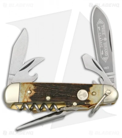 Boker Camp Knife 2.50" Brown Stag 110182HH 3 Boker Camp Knife 2.50" Brown Stag 110182HH