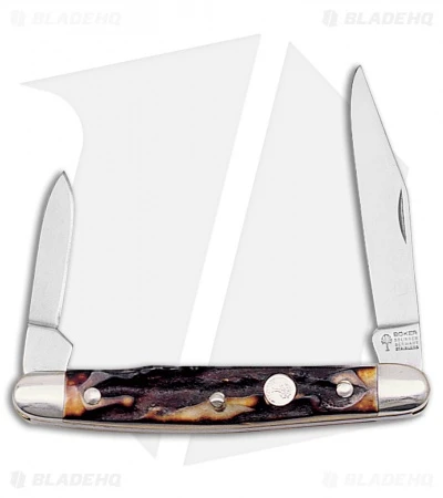 Boker Pen Pocket Knife 2.75" Stag Horn 118288HH 3 Boker Pen Pocket Knife 2.75" Stag Horn 118288HH