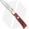 Boker Trapperliner Pocket Knife Red Smooth Bone (3.25" Satin) 114711 -Knief Weapon boker trapperliner red smooth bone 114711 BHQ 40119 dl